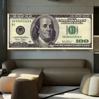 dollar inspirational canvas posters and prints bill cash american currency money paintings wall art picture living room decor