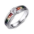 2021 с изображением ЛГБТ-радуги, ювелирные изделия, кольца обручальные кольца вечерние Bagues Титан 316L из нержавеющей стали для девочек; Мини-юбка для влюбленной пары, кольца для мужчин и женщин