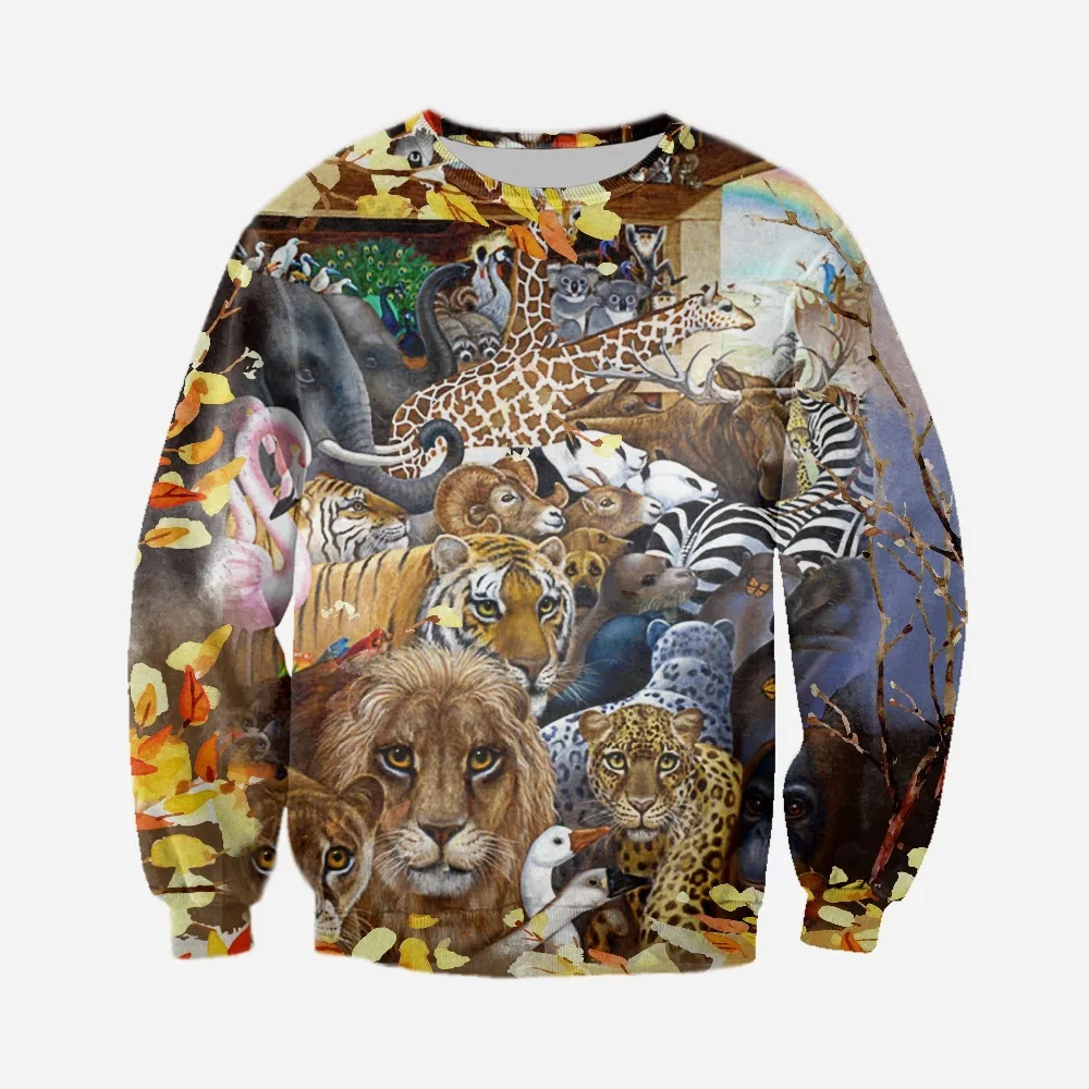 

Animal World Autumn And Winter Hoodie Men's Sweatshirt Fashion Children's Hoodie Street Jacket 3D Printing Pullover High Quality