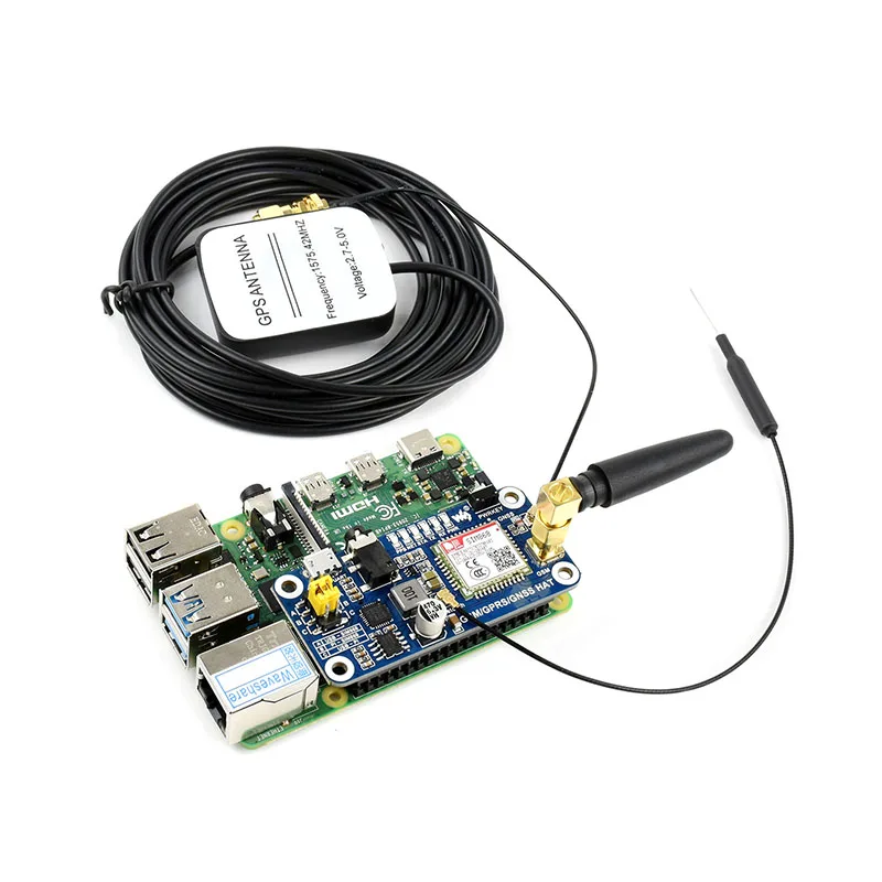 Raspberry Pi SIMCOM SIM868 module HAT GSM GPRS GNSS bluetooth 3.0 expanding board CP2102 chip 40pin GPIO |