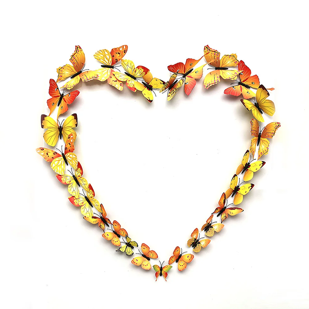 

3D эффект наклейки красивый кристалл стикер на стену с бабочками имитация бабочки настенные наклейки на стену вечерние украшение дома