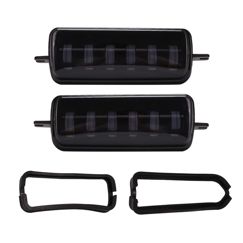 

Автомобильные светодиодные дневные ходовые огни s Белый Янтарный противотуманный фонарь для Lada Niva 4X4 1995 до выше