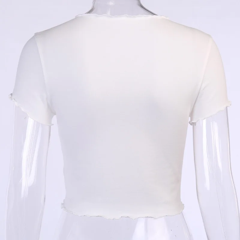 Женский летний короткий топ ArtSu белая футболка с рисунком ангела Повседневная