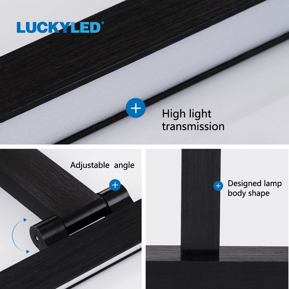 

LUCKYLED Led Wall Light 8W/12W Wall Lamp Indoor for Bedroom AC85V-220V Modern Wall-mount Mirror Lights Vanity Light Bathroom