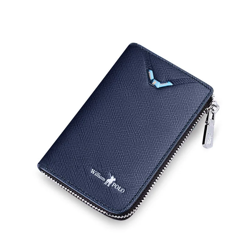 Бумажник для карт WILLIAMPOLO короткий многофункциональный кошелек из натуральной