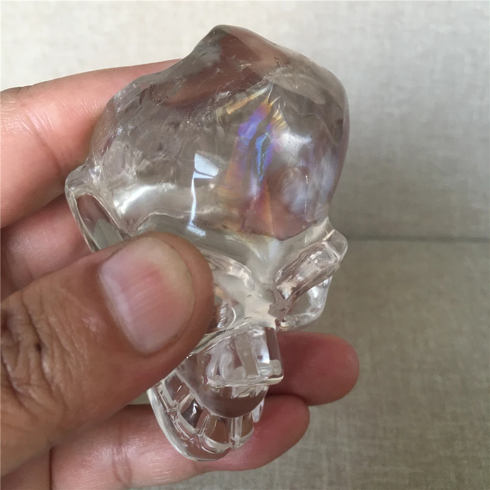 Натуральные черепа кварца с кристаллами клюквы свадебное украшение для дома