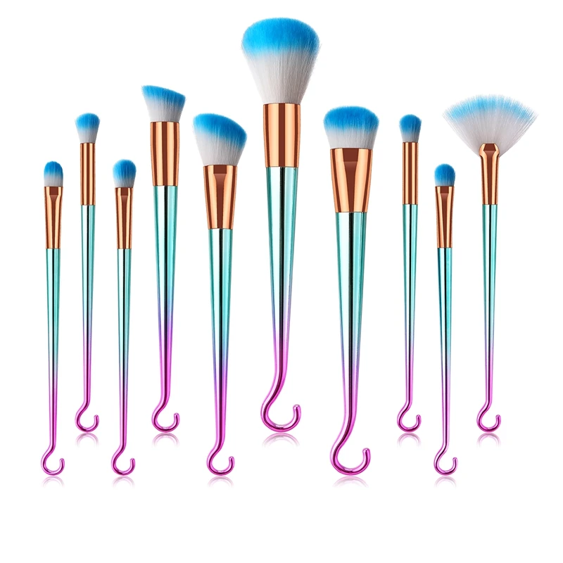 

10 Pcs Makeup Brushes Set Eyeshadow Eyebrow Comb Foundation Powder Blusher Edge Control Brush Beauty Cosmetics Tools
