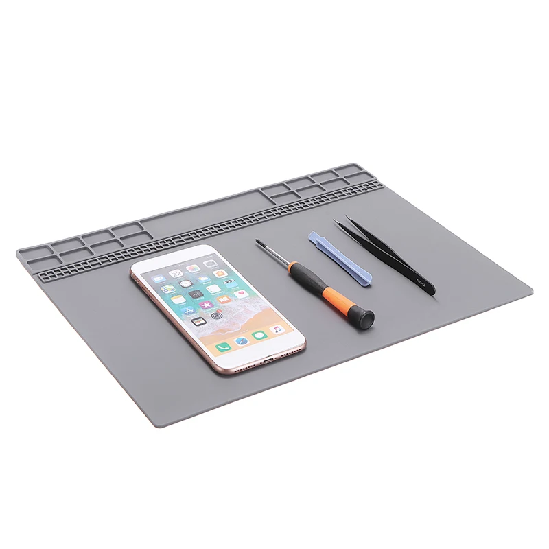 Силиконовый коврик для ремонта магнитный теплоизоляционный пайки 35 х25