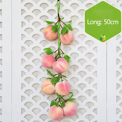 Peach Skewer Strongwell искусственный персик шампур фруктовая струна овощные шампуры домашняя Настенная Декорация украшения для стен ресторана - Цвет: Peach Skewer