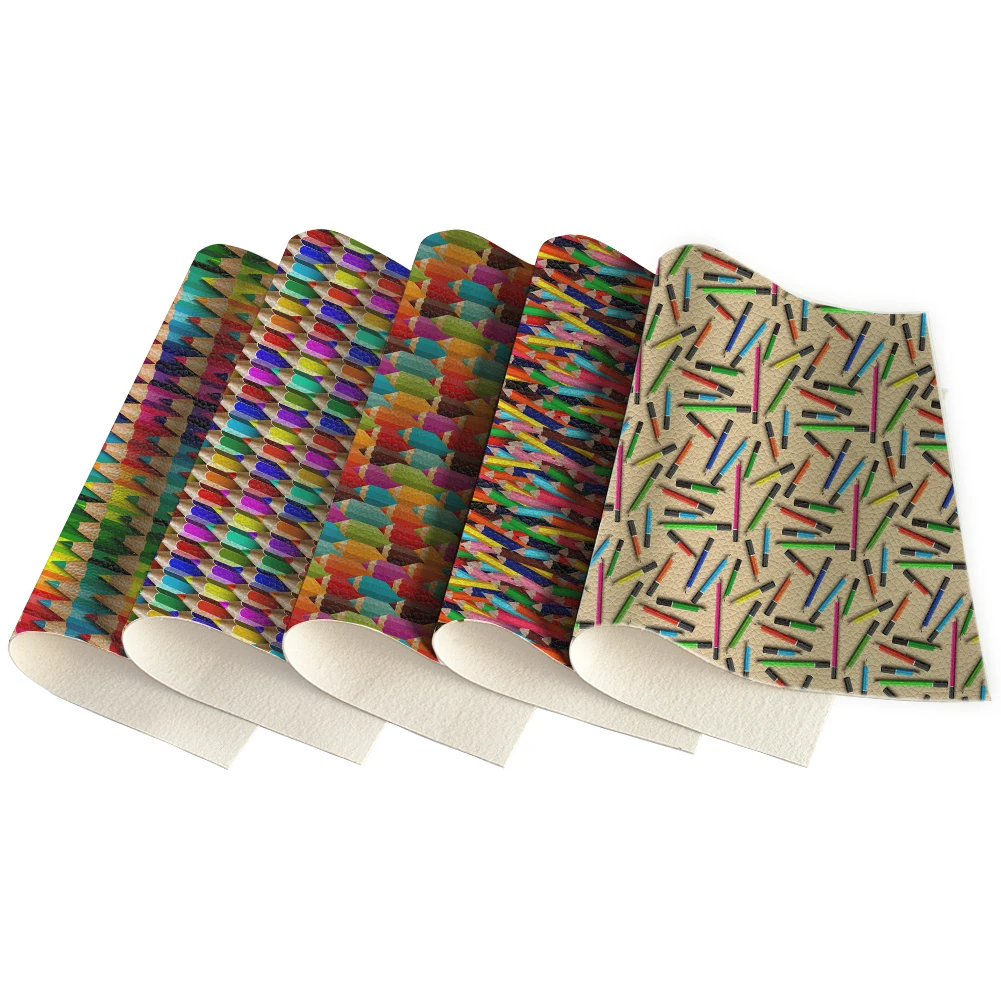 5 шт. чехлы из искусственной кожи с принтом карандаш | Дом и сад