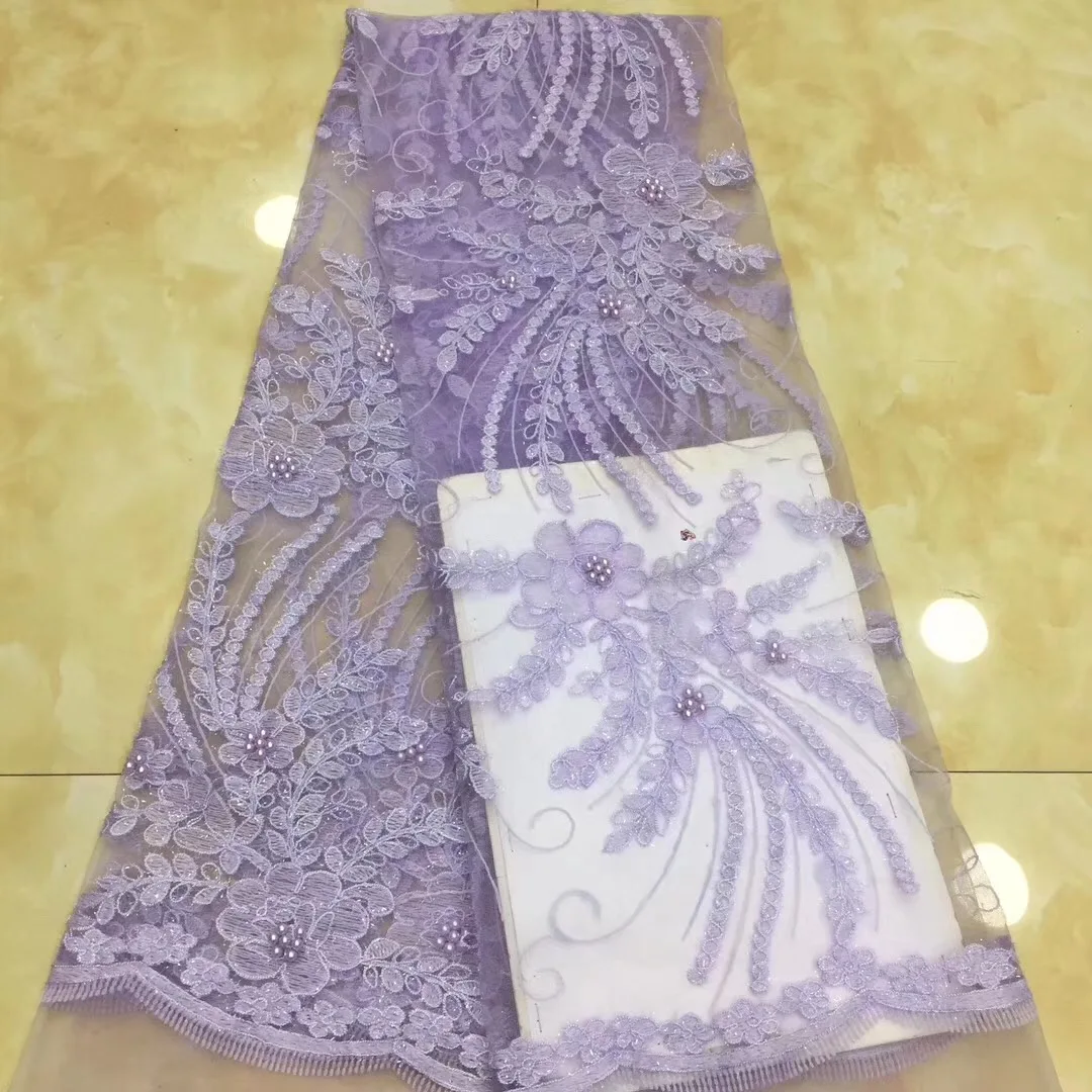 Latest Silver Grey African Laces Fabrics Embroidered French Lace Fabric Cheap Net tulle | Дом и сад