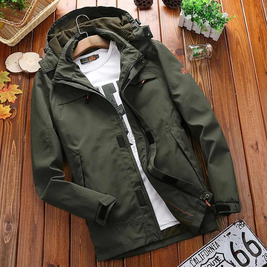 Мужская ветрозащитная водонепроницаемая куртка модная уличная спортивная