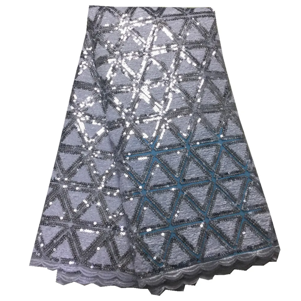 

2021 новейшая вышивка, сетка из синели, кружевная ткань с блестками 5 ярдов, высокое качество, французское Сетчатое кружево Africian для вечернего ...