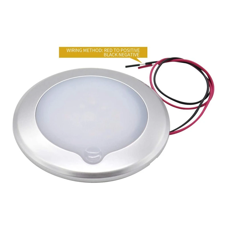

IP67 LED Panel Ceiling Light Surface Mount 9-30V DC for RV Motorhome Camper Caravan Marine (Warm White) (5.9 Inch)