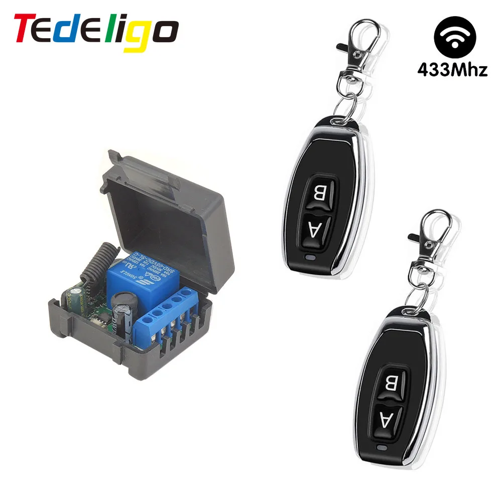 

Rf 433MHz DC 5V 12V 24V 30V 1Ch Relay Wireless Remote Control Switch Mini Receiver Modulle Transmiter ON/OFF Lamp LED Light Lock