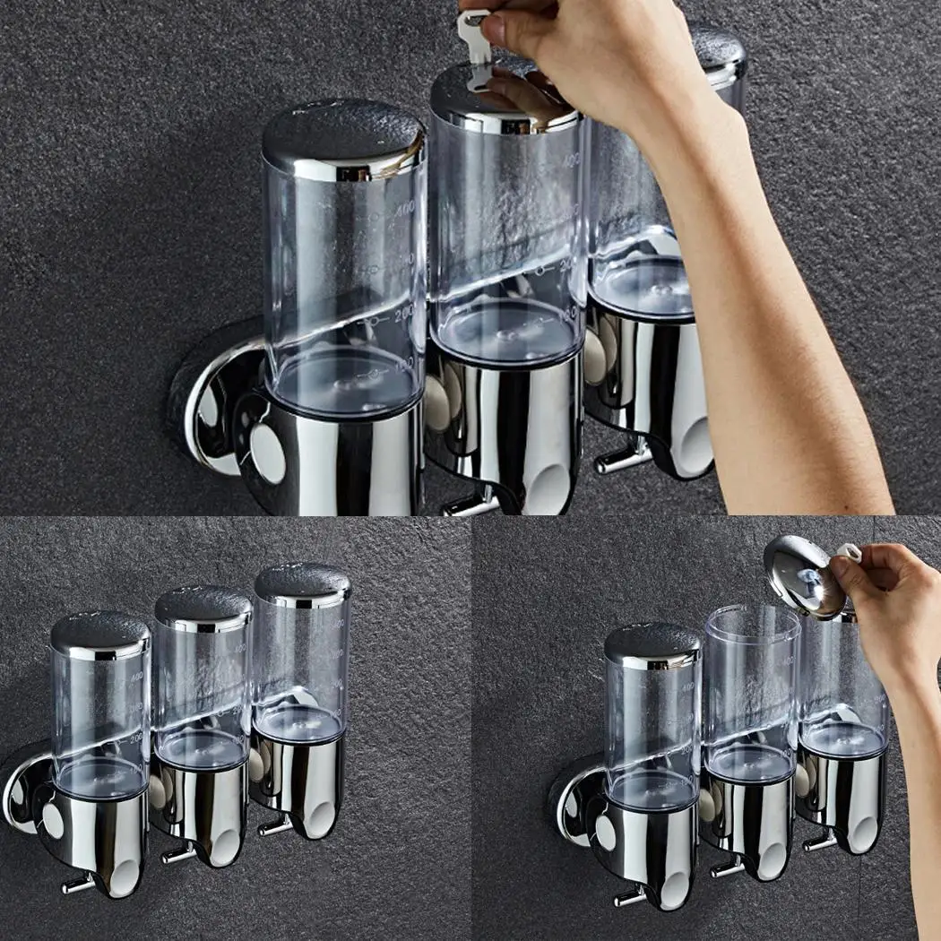 Прочный практичный тяга и пресс настенный прозрачный/черный/белый дозатор мыла