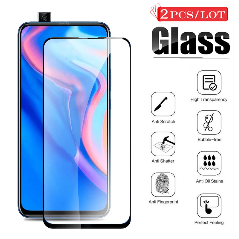 

2Pcs 20D Full Cover Tempered Glass for Huawei P Smart Z/ honor 9X/ 9X Pro/ y9 prime 2019 Screen Protector Protective Glass Film