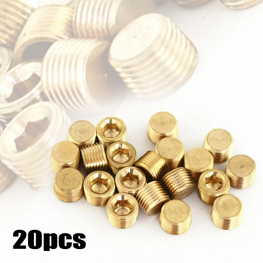 Качественный латунный штуцер для труб твердый шестигранный штекер 1/8 NPT (Упаковка