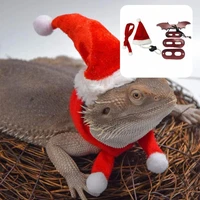 decorative lovely reptile christmas cosplay photo prop pet supplies reptile santa hat no deformation for gathering