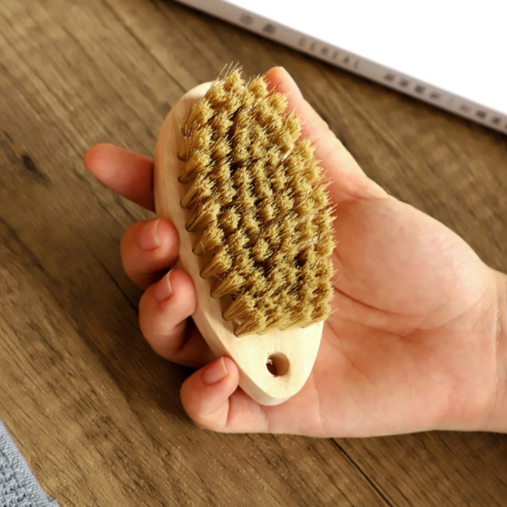 

2Pcs Wooden Laundry Brushes Clothes Cleaning Brushes Shoes Brushes