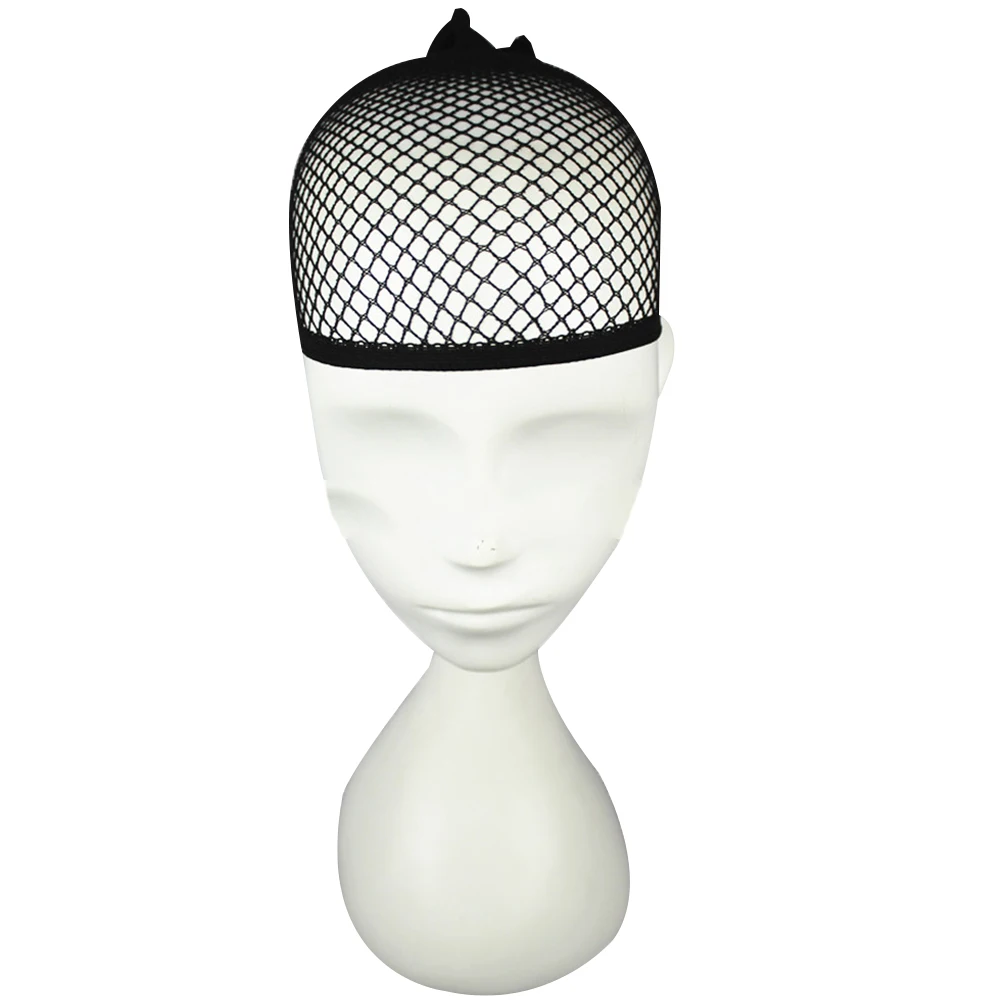 Women Elastic Nylon Wig Cap Open End Black Mesh Liner Short Fishnet Hair Net |