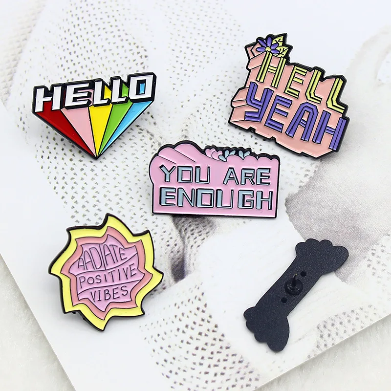 Мультяшные милые крылья ангела искусственный значок с текстом модный лацкан