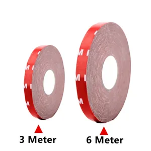 Двусторонняя клейкая лента из акриловой пены, 3 метра, 6 м, размер 10 мм, для светодиодных лент 5050 RGB, гибкий светильник оновый светильник s