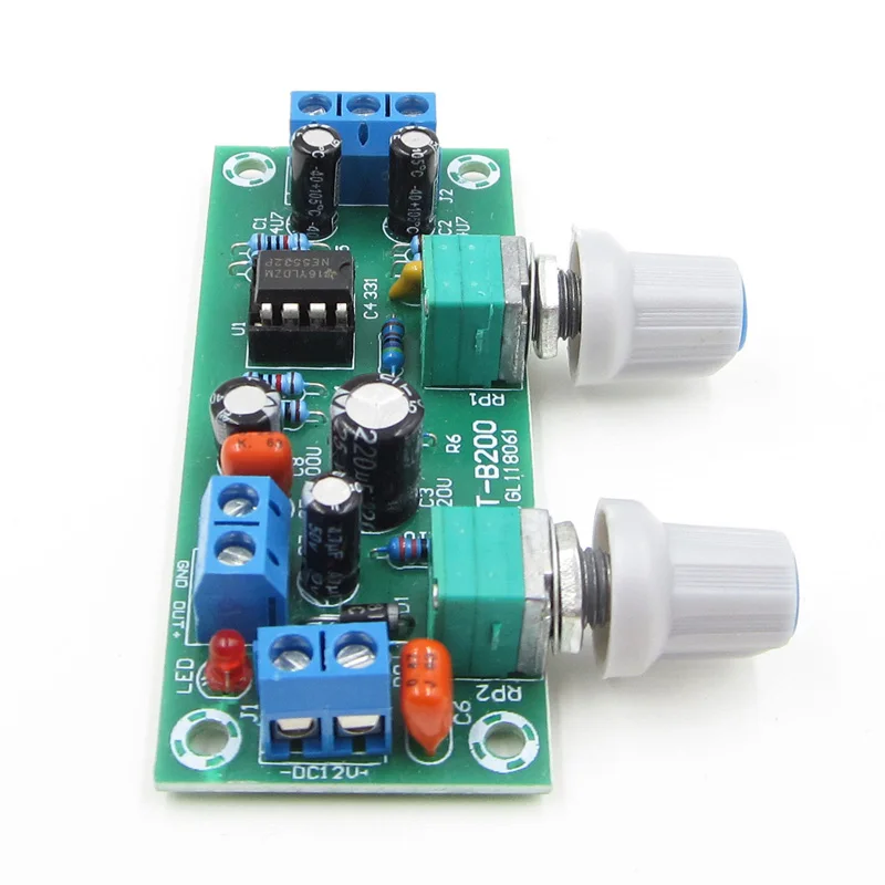 Новинка DC 12V-24V низкочастотный фильтр NE5532 процесс сабвуфера предварительный