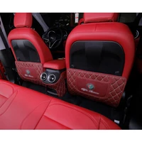 car childrens anti kick mat shape car double layer leather back storage bag for alfa romeo stelvio car accessories interior