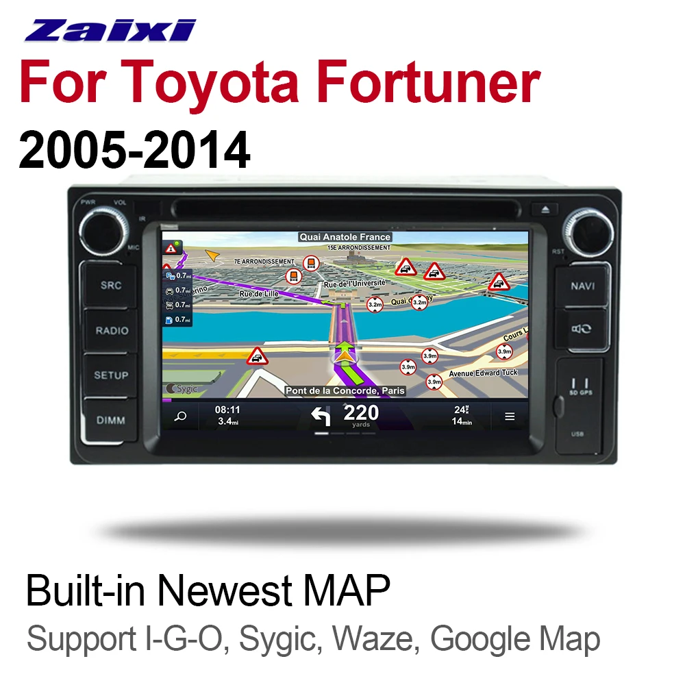 ZaiXi 4 ГБ android 9 0 автомобильный dvd плеер для Toyota Fortuner 2005 ~ 2014 Мультимедиа GPS навигация