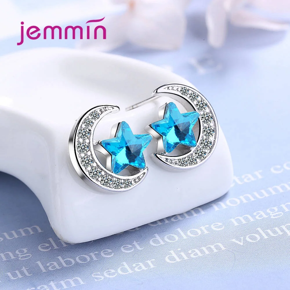 Для женщин из 925 стерлингового серебра корейские сережки-шпильки пробы с