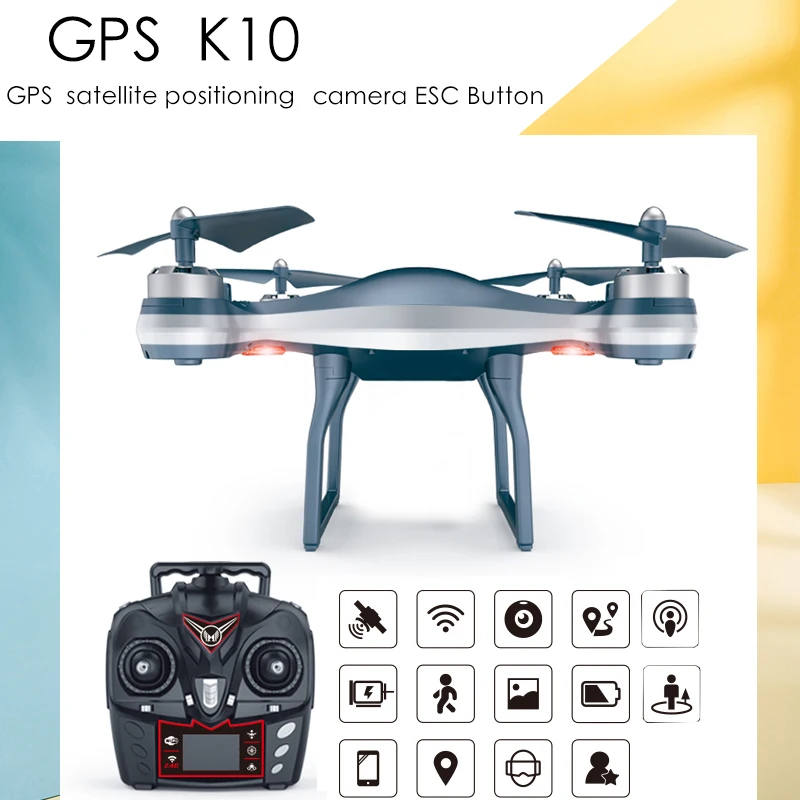 K10 Gps Дрон камера Hd Rc вертолет Квадрокоптер Следуйте за мной один ключ возврат