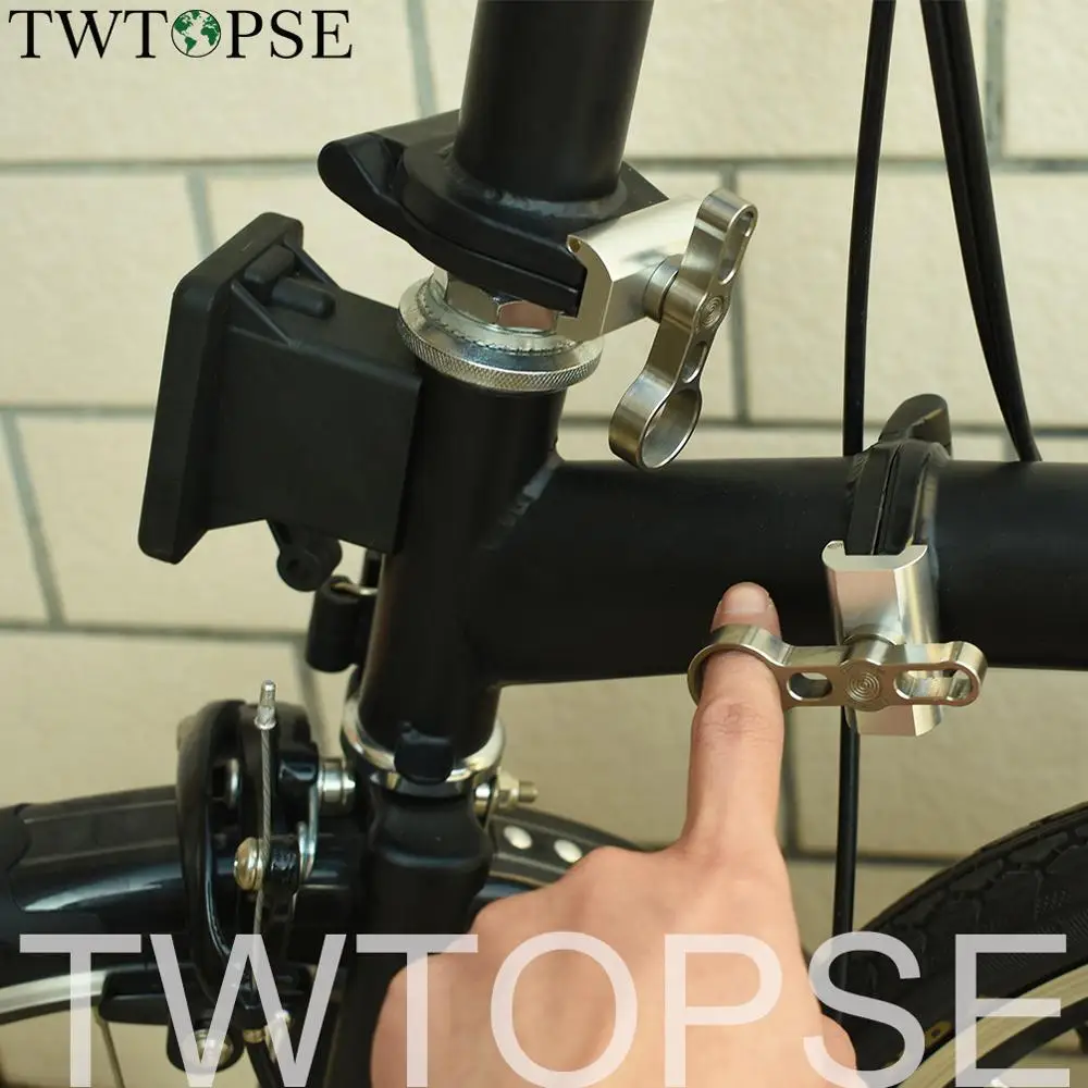 

TWTOPSE Cycling Titanium Bike Bicycle Hinge Clamp Lever For Brompton Folding Bike Bicycle Clamp Plate Lightweight CNC 2 pcs Part