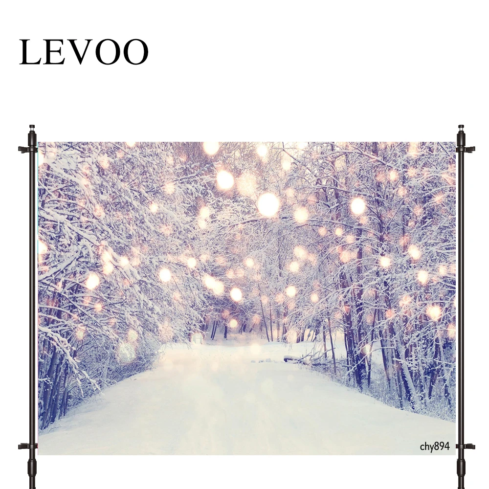 

LEVOO Photography Backdrop Cedar Winter Snow Path Bokeh Backdrop Photocall Photobooth Studio Shoot Fabric
