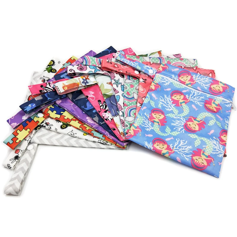 Водонепроницаемые Многоразовые Сумки для подгузников 10 шт. моющиеся сумки