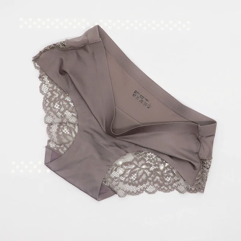 Сексуальный прозрачный шелк хлопковое нижнее белье женские кружевные розовые