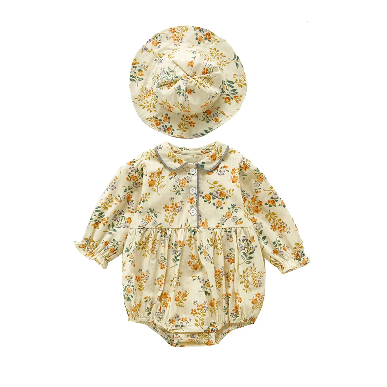 

2020 New Autumn Baby Girl Clothes Newborn Baby Romper With Hat Jumpsuit For Kids Infant Girl Princess Baby Clothes Girl Romper