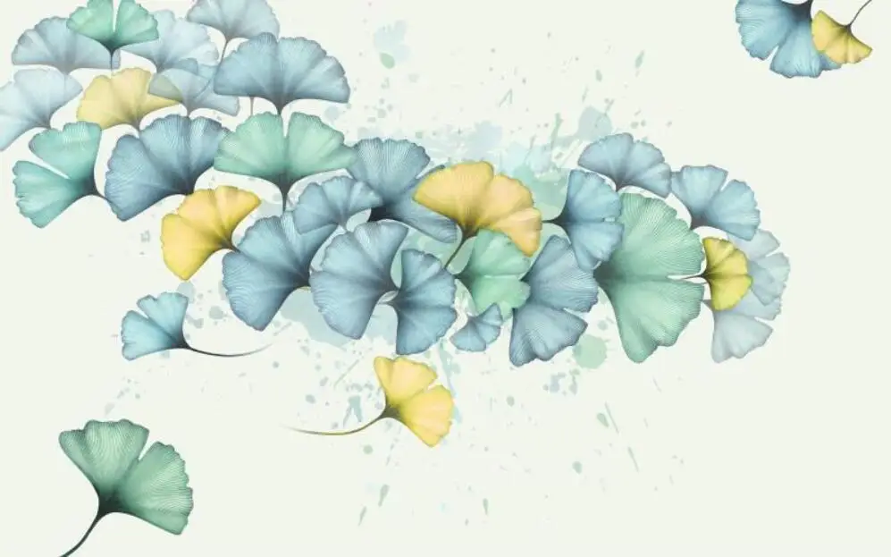 

beibehang шелковые обои 3D листья гинкго