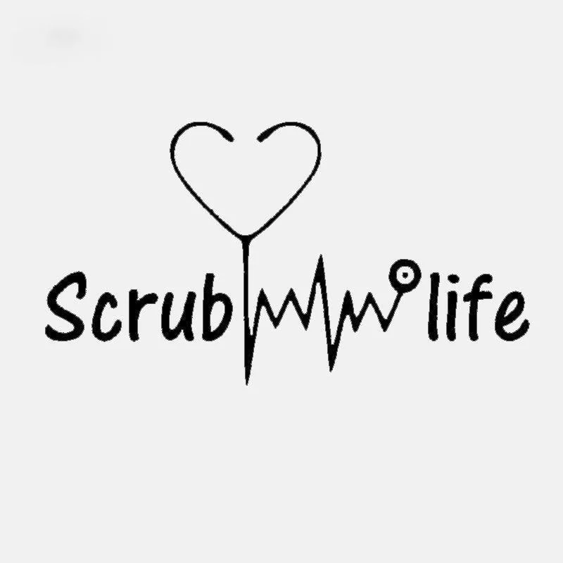 

16cm Fashion Scrub Life Vinyl Car Sticker Decal Graphical