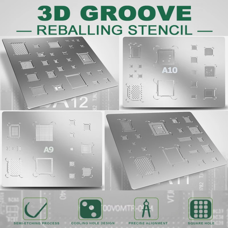 Лучший 3D BGA стальная сетка A8 A9 A10 A11 A12 для iphone 6 6P 7 8 8P X XR непосредственно с