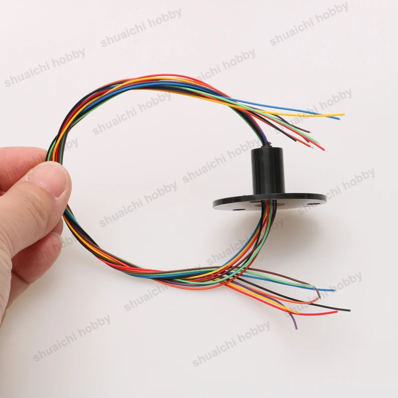 

1pcs Collector Ring 8 Wire Outer Diameter 12.5mm Mini Conductive Slip Ring Electric Brush 360 Rotating Connecting Joint for DIY