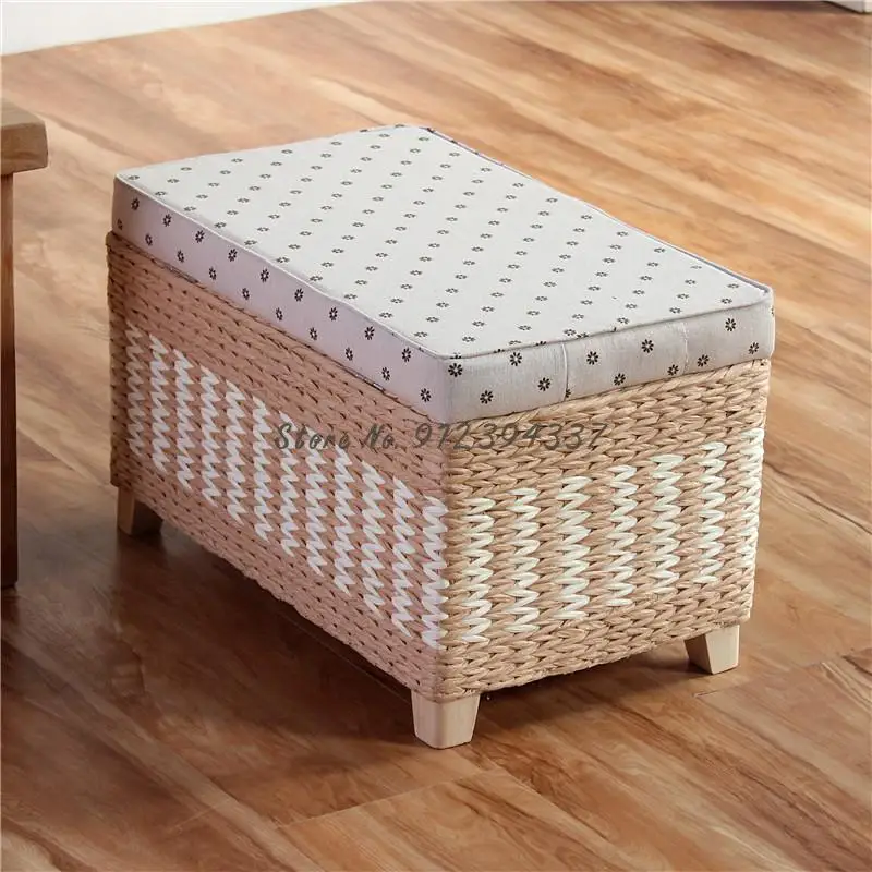 Табурет для хранения в японском стиле табурет из массива дерева дома смены обуви