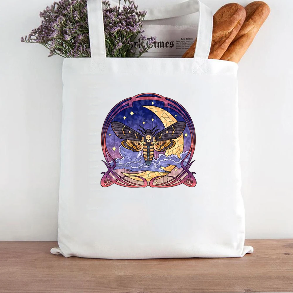 Полуночная холщовая сумка-мессенджер в скандинавском стиле объемная