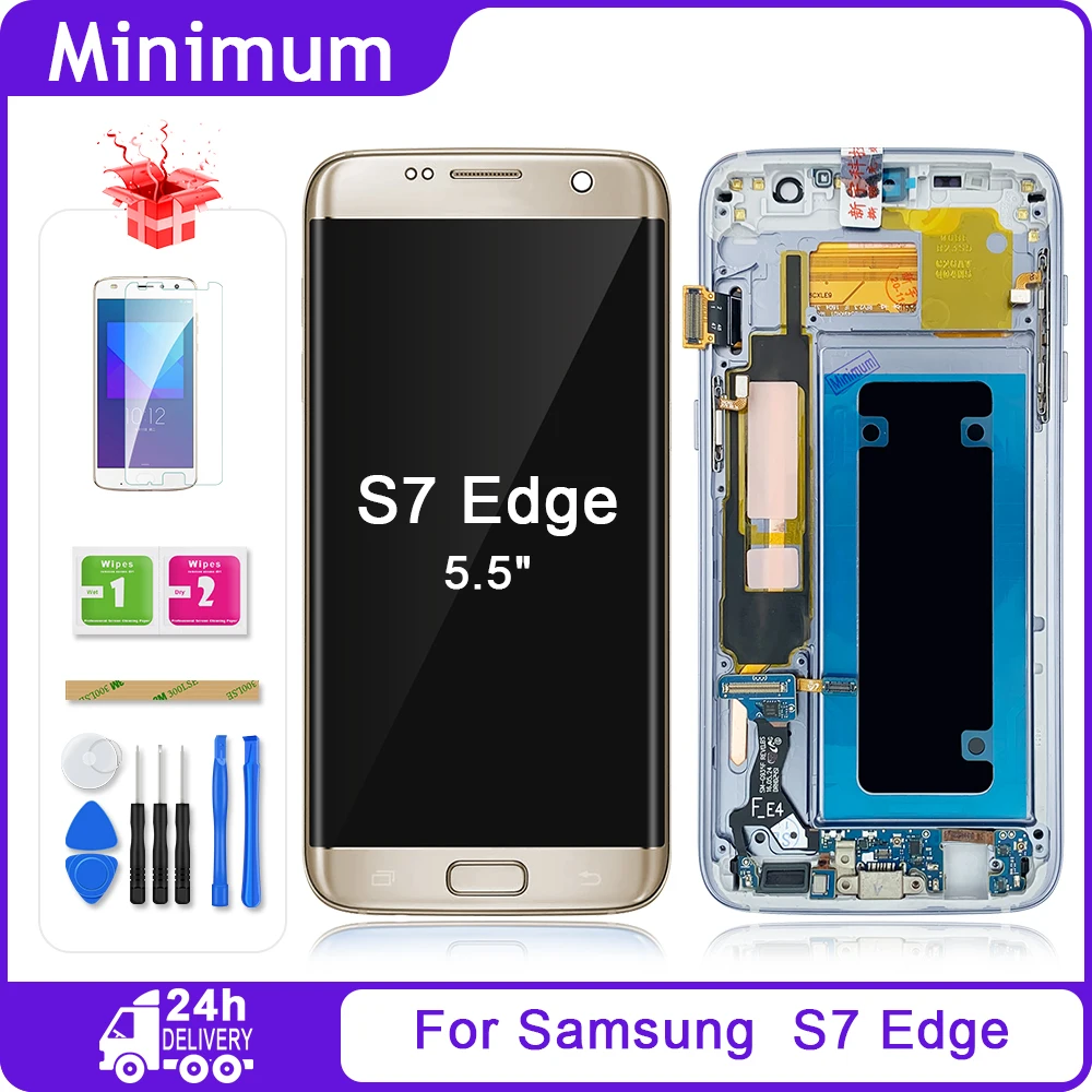 5 &quotSuper AMOLED для Samsung Galaxy S7 Edge G935 G935F SM G935FD ЖК дисплей сенсорный экран дигитайзер