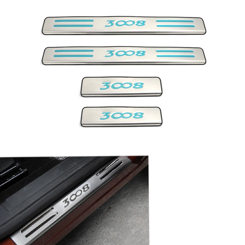 Накладка на порог автомобильной двери правая педаль для Peugeot 3008 GT 3008GT 2017 2018 2019