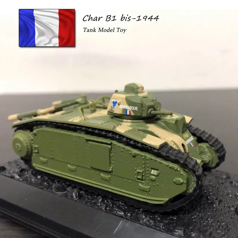 Бренд 1/72 масштаб военная модель игрушки Вторая мировая война Франция Char B1 Bis-1944 средний танк литья под давлением танк модель игрушка для коллекции
