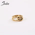 Высококачественные позолоченные звенья цепи из нержавеющей стали кольца для женщин ювелирные изделия дропшиппинг поставщик