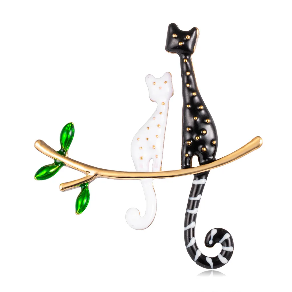 

Cute Cat Enamel Large Giraffe Brooches For Women Vivid Animal Design Brooch Pin Luxury High Quality Accessories Autumn Style