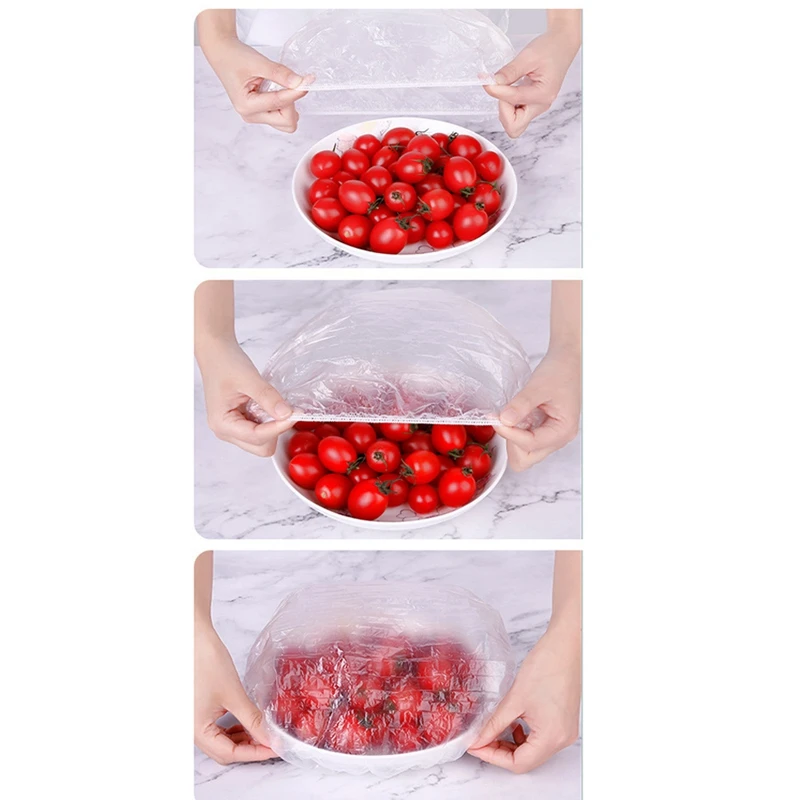

MLGB 200 Pcs Disposable Plastic Wrap Cover for Household Refrigerator Food Anti-Odor Preservative Bowl Cover