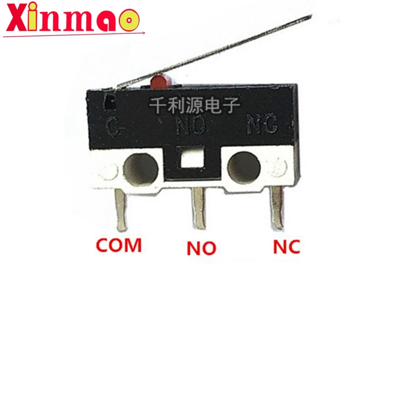 

10PCS Mouse switch with handle three pin 2a125v AC rectangular switch small microswitch brand new stock 3 Pins